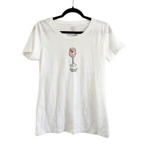 Ketel One Vodka Botanical Spritz White Cocktail Tee T-Shirt - Women’s Sz Large
